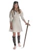 Mittelalter Kleid Isabetta in Beige Frontansicht