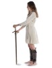 Mittelalter Kleid Isabetta in Beige Seitenansicht