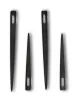 Wikinger Nadelbinden Stricknadel Set mit Tasche Hallhild aus Horn in Grau Frontansicht 2